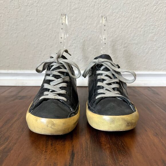 GOLDEN GOOSE Superstar Sneakers Black on Black Leather *NO INSERTS* - Picture 5 of 12